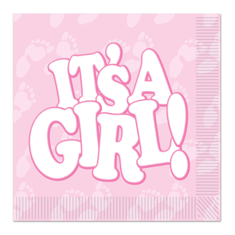 It's A Girl! Luncheon Napkins – (16/Pkg)