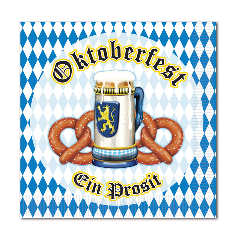 Oktoberfest Beverage Napkins – (16/Pkg) by Beistle for Oktoberfest Napkins-Beverage