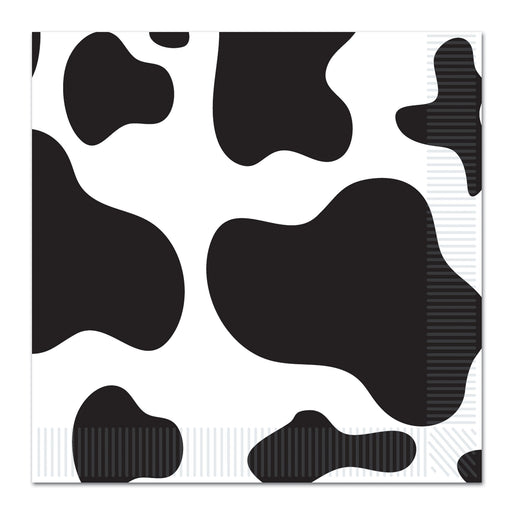 Cow Print Beverage Napkins – (16/Pkg) by Beistle for Farm Napkins-Beverage