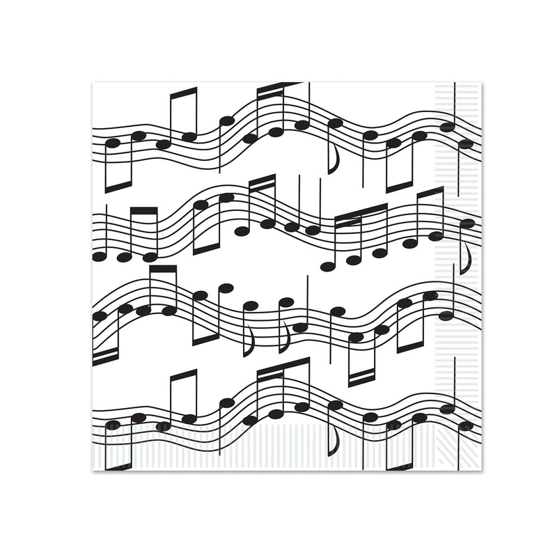 Musical Notes Beverage Napkins – (16/Pkg)
