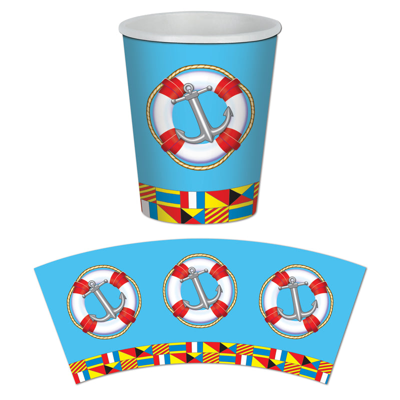 Nautical Beverage Cups – 9 Oz – (8/Pkg)
