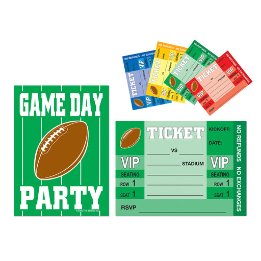 Game Day Football Invitations – 4" x 5½" – (8/Pkg) by Beistle for Football Everyday