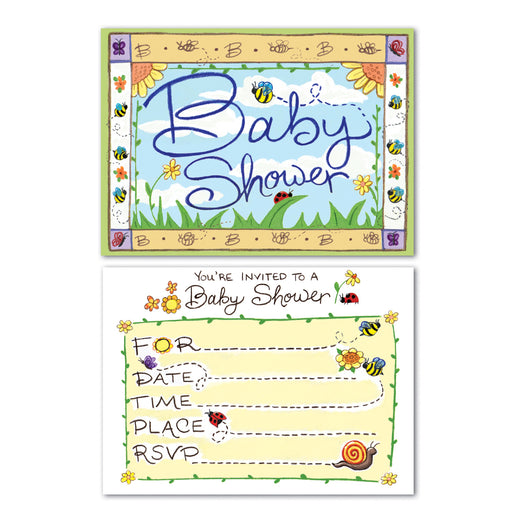 B Is For Baby Invitations – 4" x 5½" – (8/Pkg) by Beistle for Baby Shower Everyday