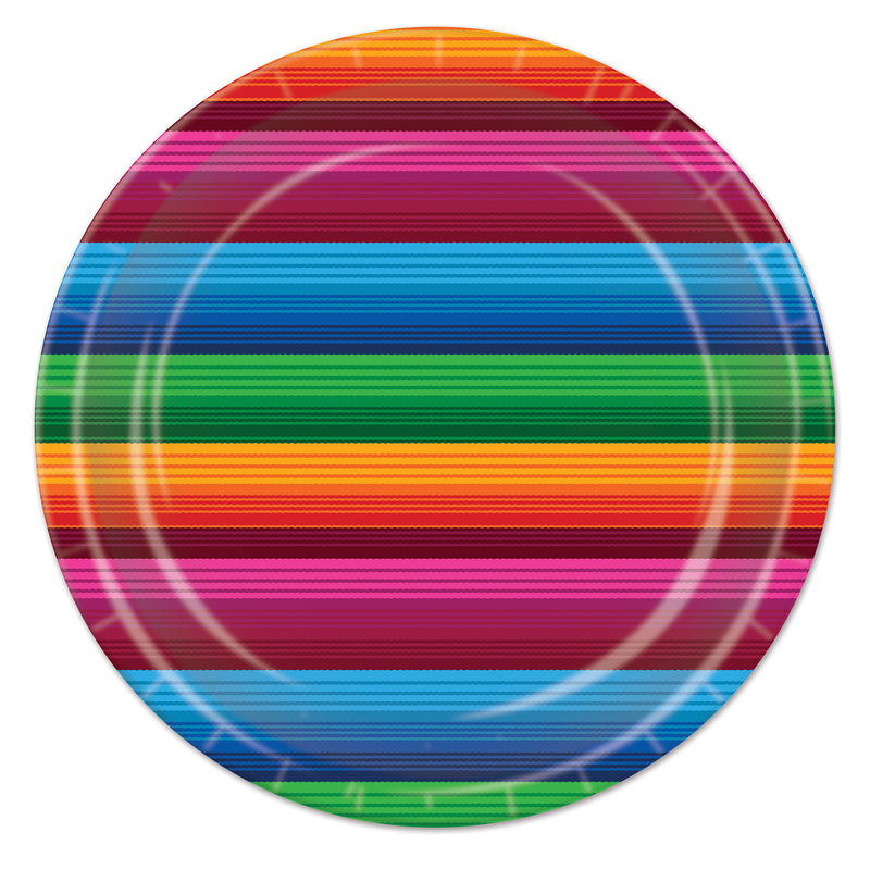 Fiesta Plates – 9" – (8/Pkg) by Beistle for Fiesta/Cinco de Mayo Plates-Dinner