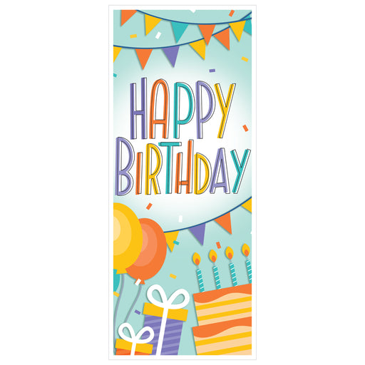 Happy Birthday Door Cover – 6' x 30" – (1/Pkg) by Beistle for Birthday Door Covers