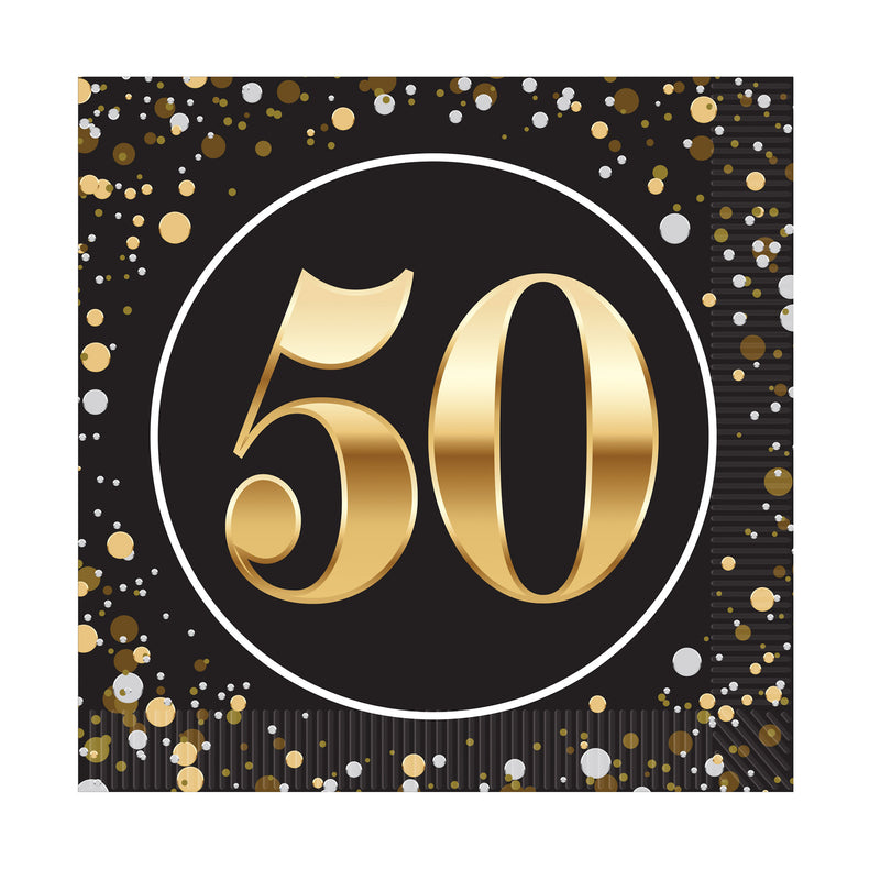 "50" Luncheon Napkins – (16/Pkg)