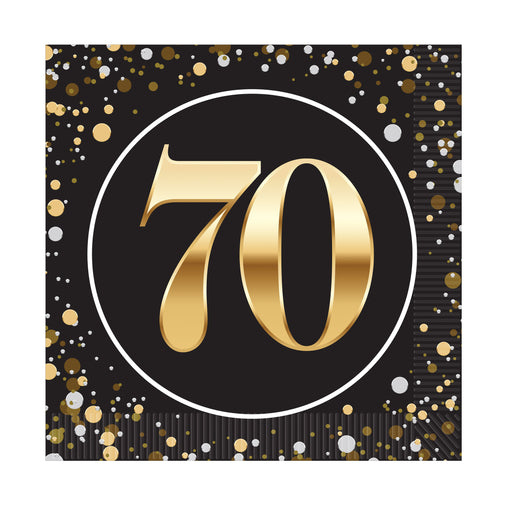 "70" Luncheon Napkins – (16/Pkg) by Beistle for Birthday-Age Specific Napkins-Lunch