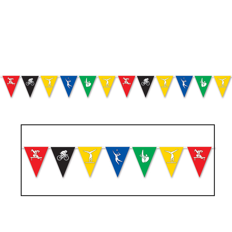 Summer Sports Pennant Banner – 11" x 12' – (1/Pkg) by Beistle for Sports Pennant Banners