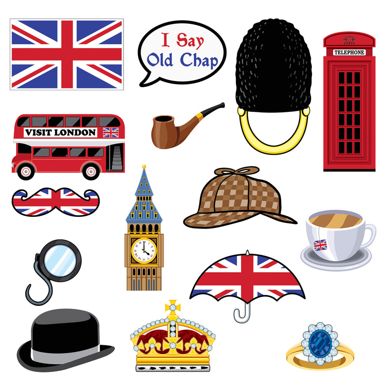 British Photo Fun Signs – 5"-11½" – (15/Pkg)