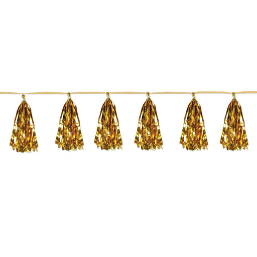 Metallic Tassel Garland – 9¾" x 8' – (1/Pkg) by Beistle for General Occasion Tassel Garlands