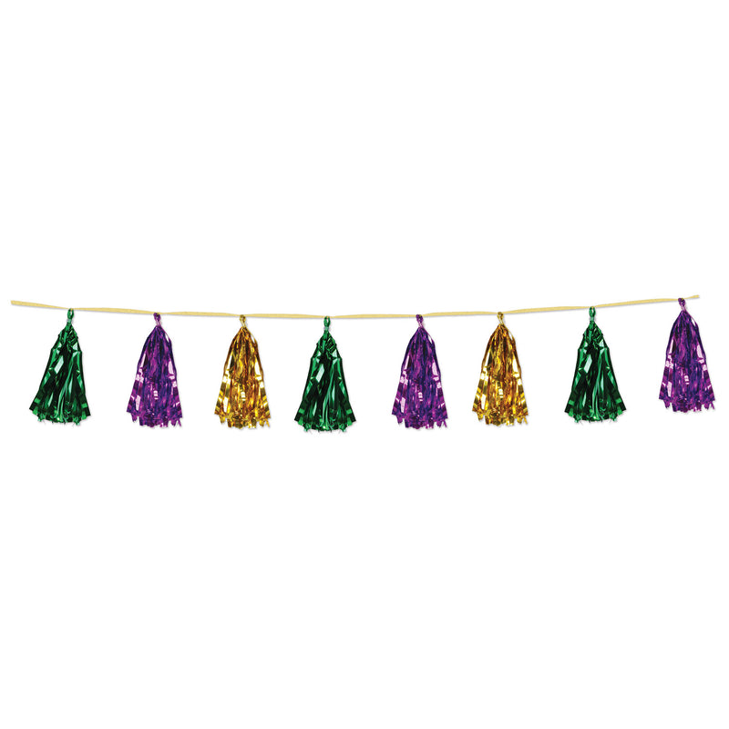 Metallic Tassel Garland – 9¾" x 8' – (1/Pkg) by Beistle for Mardi Gras Tassel Garlands