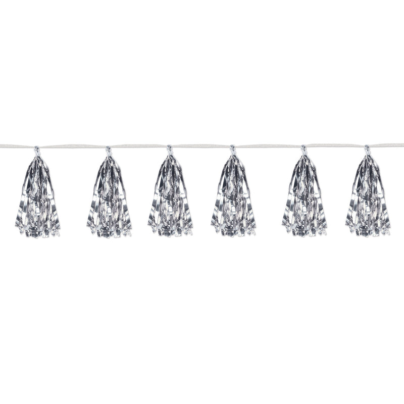 Metallic Tassel Garland – 9¾" x 8' – (1/Pkg) by Beistle for General Occasion Tassel Garlands