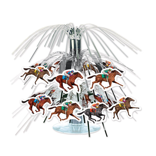 Horse Racing Mini Cascade Centerpiece – 7½" – (1/Pkg) by Beistle for Derby Day Icon Cascades