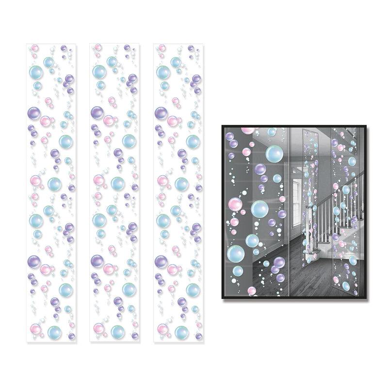 Bubble Party Panels – 12" x 6' – (3/Pkg) by Beistle for Under The Sea Party Panels