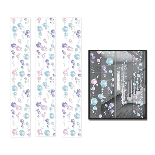 Bubble Party Panels – 12" x 6' – (3/Pkg) by Beistle for Under The Sea Party Panels