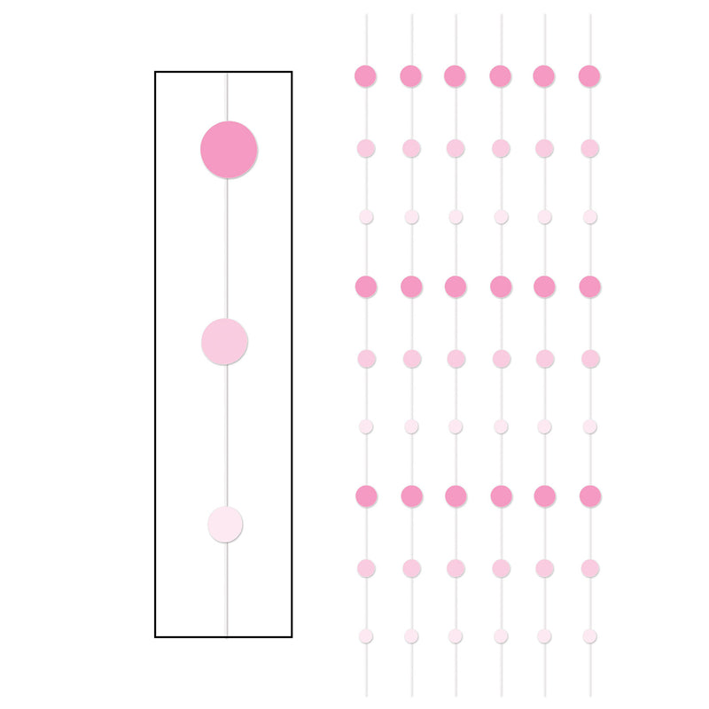 Dot Stringers – 6' – (6/Pkg) by Beistle for Baby Shower Stringers