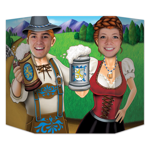 Oktoberfest Couple Photo Prop – 3' 1" x 25" – (1/Pkg) by Beistle for Oktoberfest Photo Props