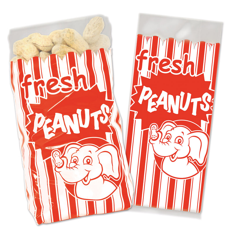 Peanut Bags – 4" x 9½" x 2" – (50/Pkg) by Beistle for Circus Cello Bags