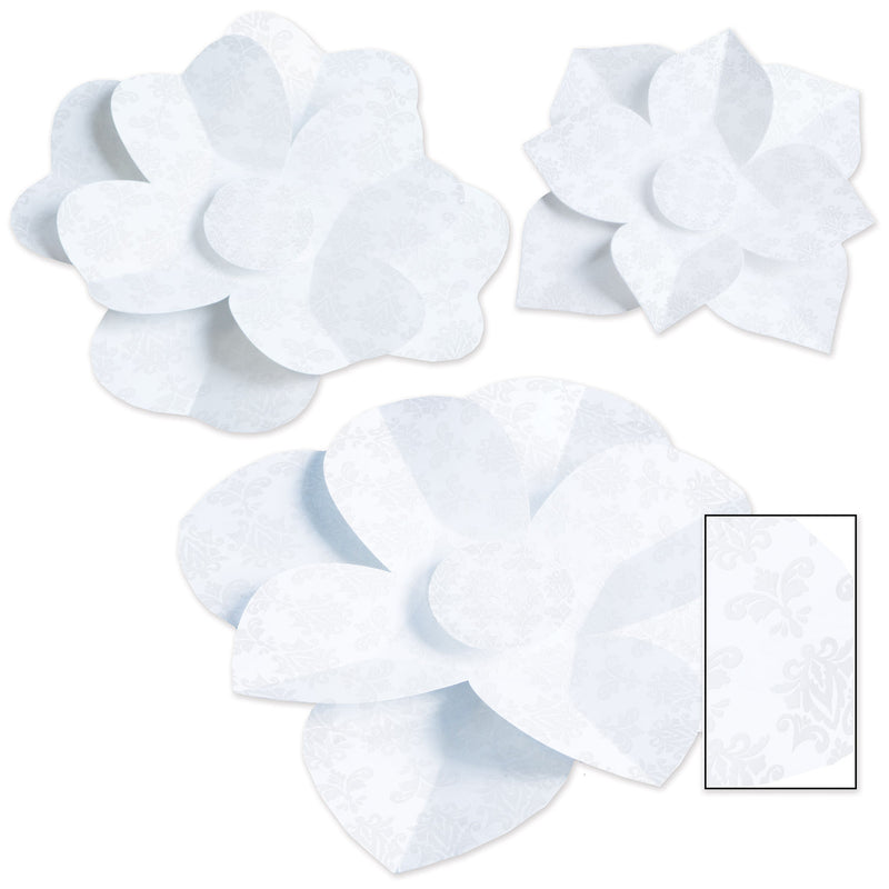 Paper Flowers – Asstd – (3/Pkg)