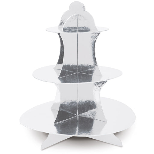Metallic Cupcake Stand – 13½" – (1/Pkg) by Beistle for General Occasion Cake/Cupcake Stands