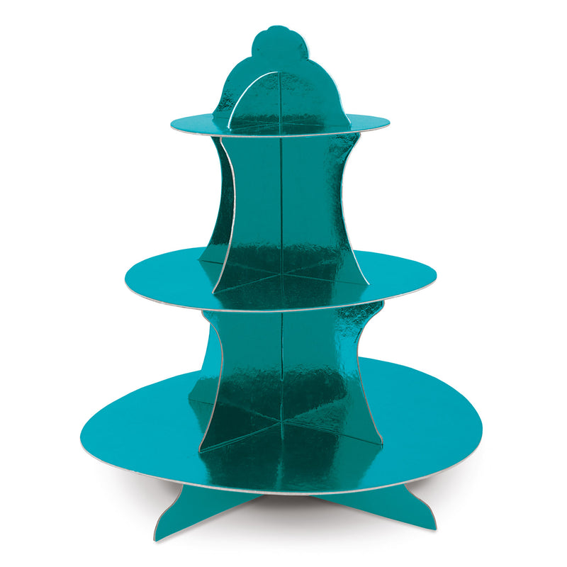 Metallic Cupcake Stand – 13½" – (1/Pkg) by Beistle for General Occasion Cake/Cupcake Stands