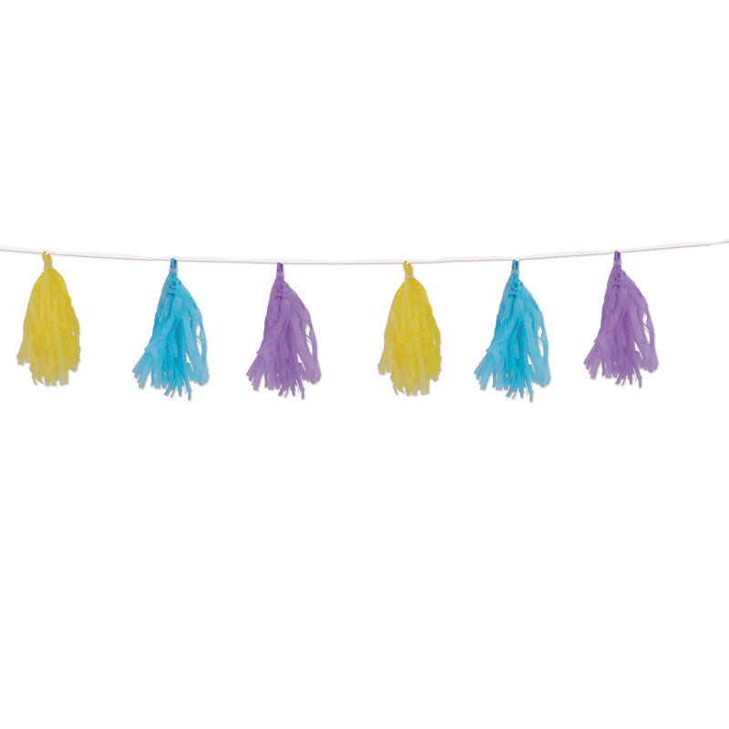 Tissue Tassel Garland – 9¾" x 8' – (1/Pkg) by Beistle for Easter Tassel Garlands