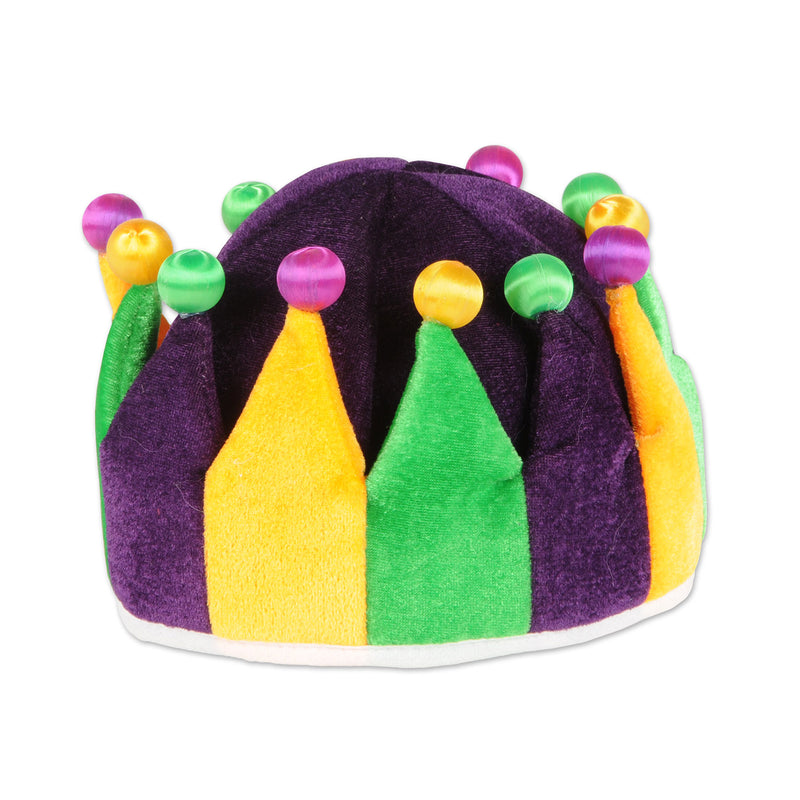 Plush Jester Crown – (1/Card) by Beistle for Mardi Gras Crowns