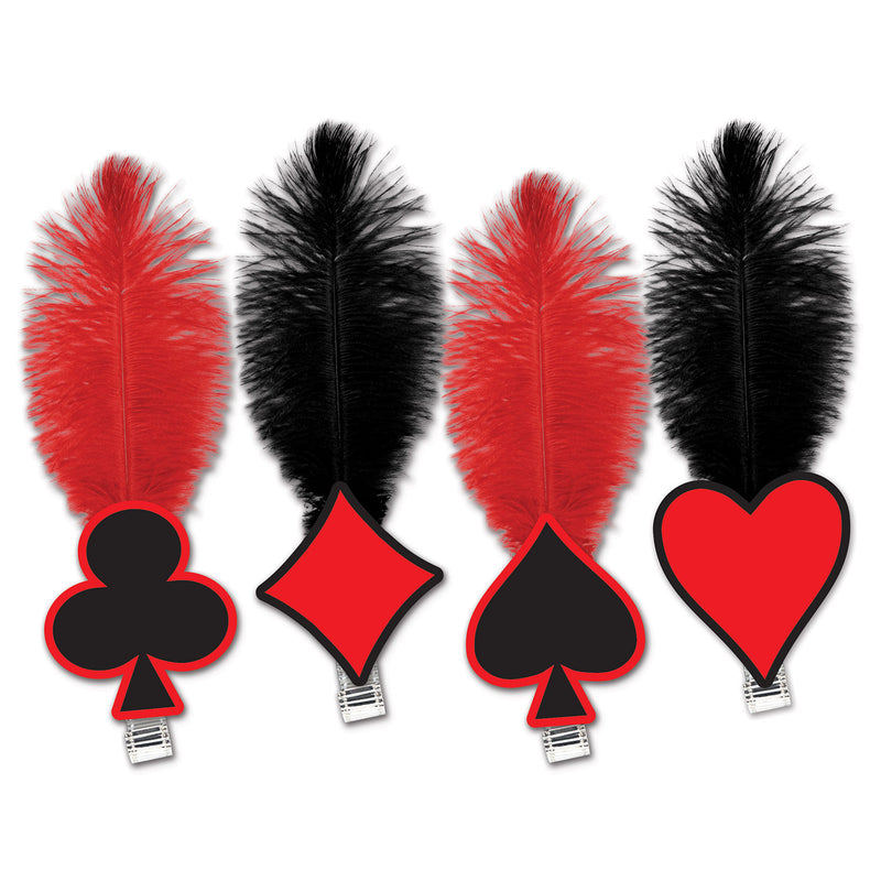 Card "Suit" Tiaras by Beistle for Casino Plumed