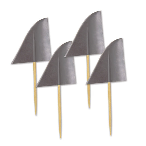 Shark Fin Picks – 2½" – (50/Pkg) by Beistle for Shark Food Picks