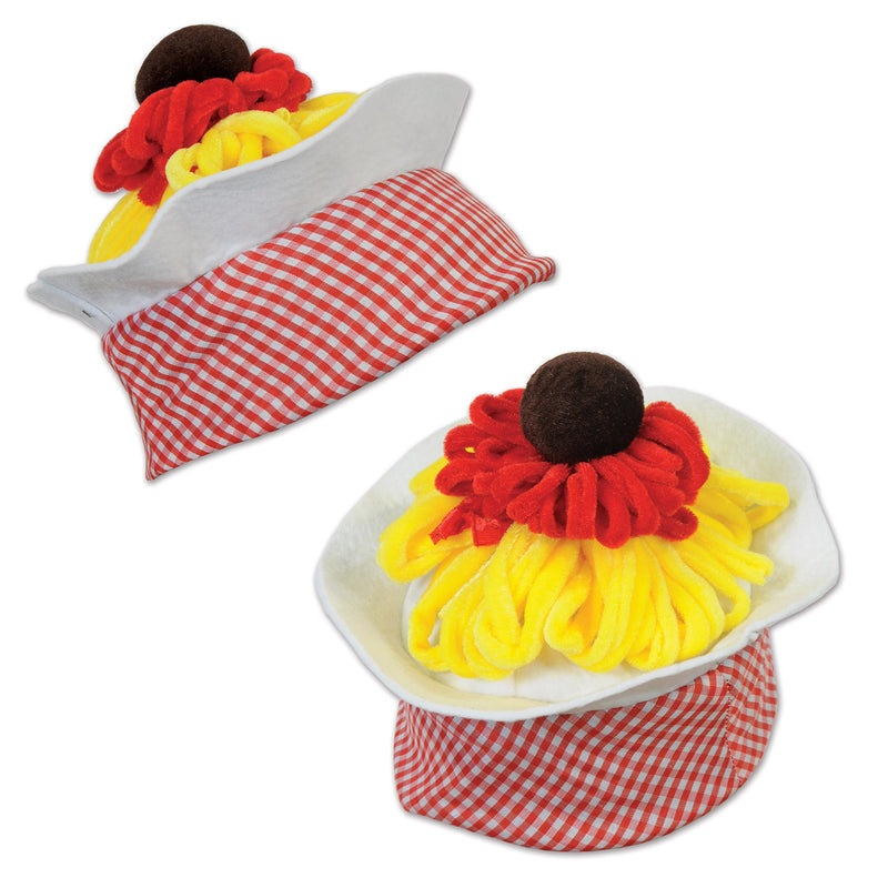 Plush Spaghetti & Meatball Hat – (1/Card)