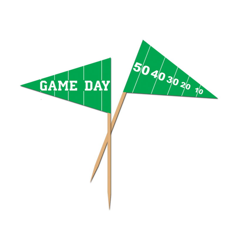 Game Day Football Picks – 2½" – (50/Pkg) by Beistle for Football Food Picks