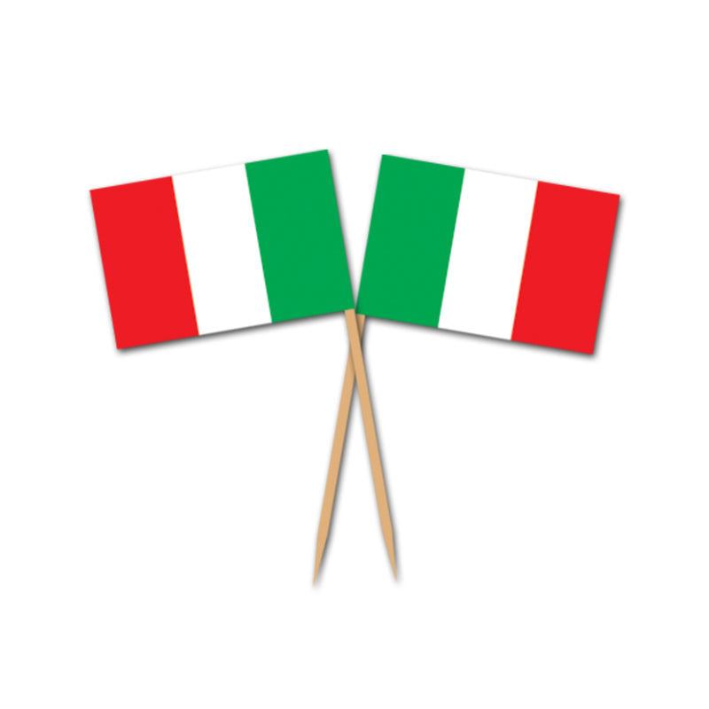 Italian Flag Picks – 2½" – (50/Pkg) by Beistle for Italian Food Picks