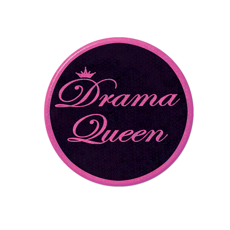 Drama Queen Button – 3½" – (1/Card) by Beistle for Bachelorette Buttons