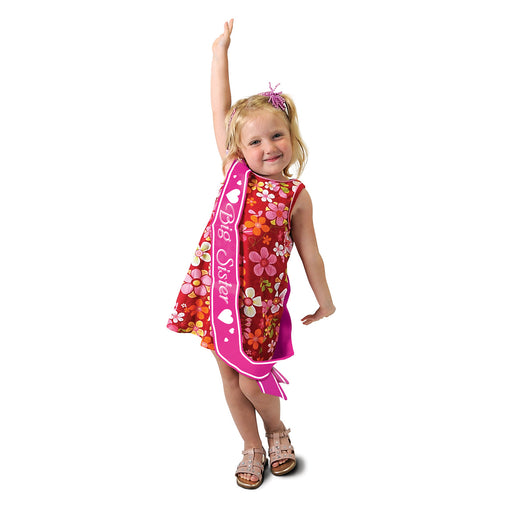 Big Sister Satin Sash – 30" x 3½" – (1/Pkg) by Beistle for Baby Shower Sashes