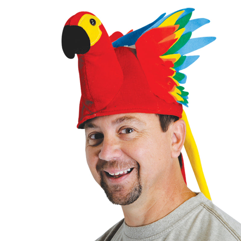 Plush Parrot Hat – (1/Card) by Beistle for Luau Plush