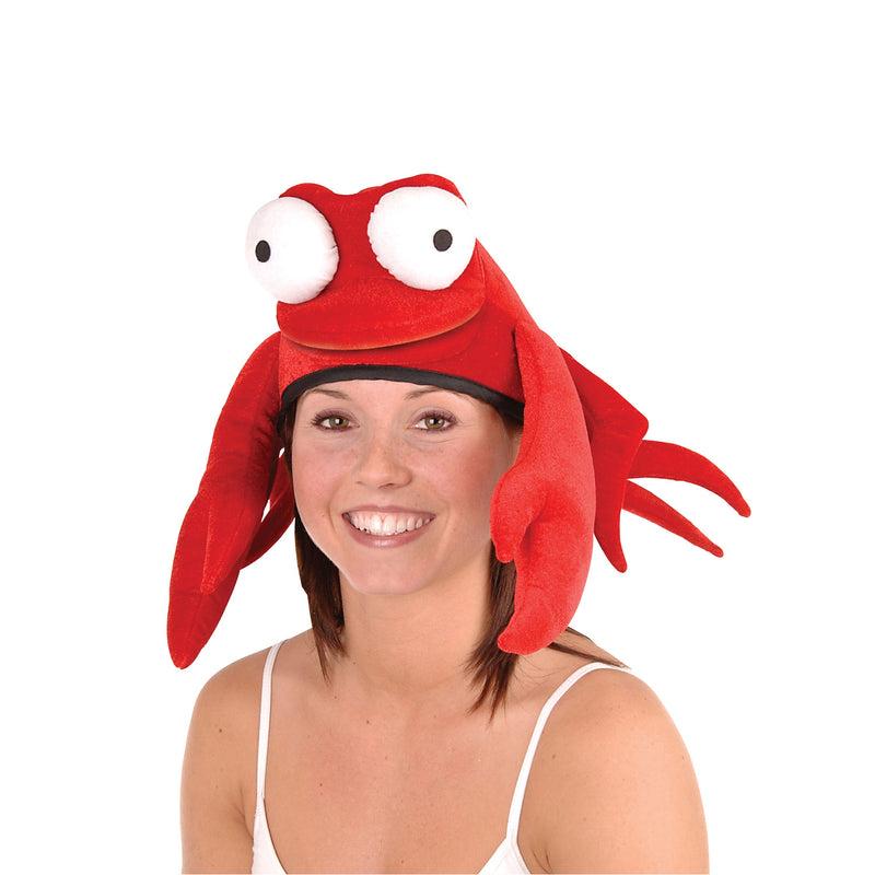 Plush Crab Hat – (1/Card) by Beistle for Luau Plush