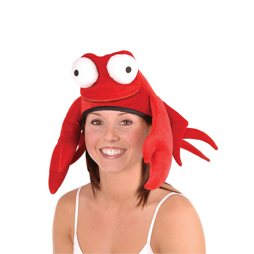 Plush Crab Hat – (1/Card) by Beistle for Luau Plush