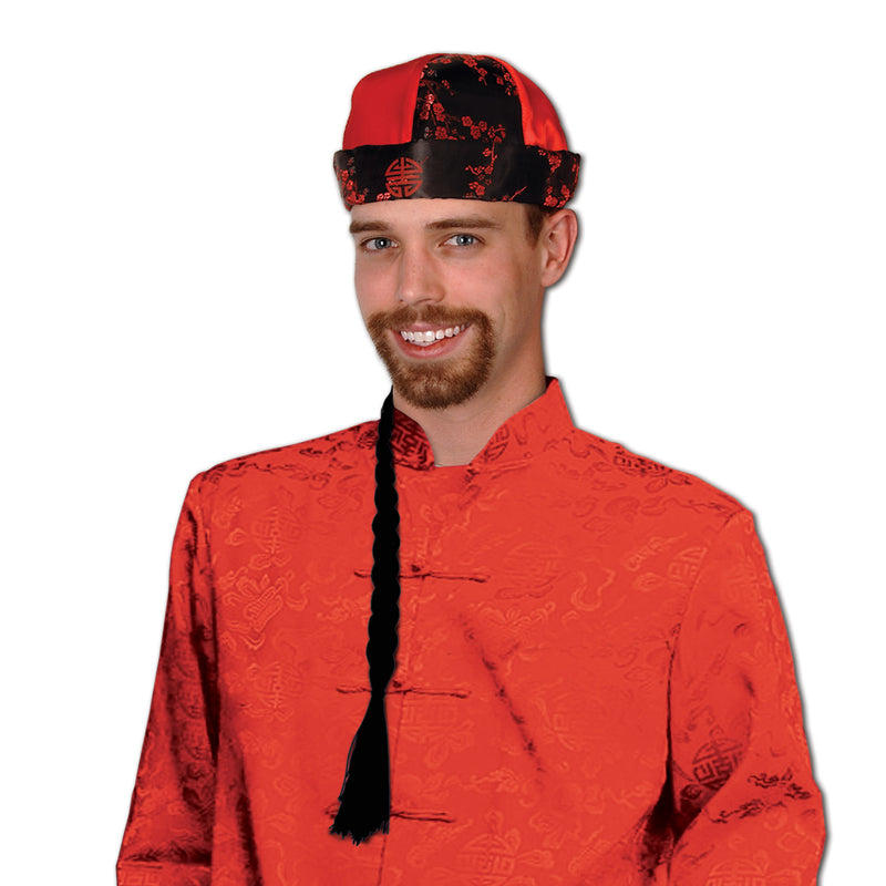 Mandarin Hat w/Braid – (1/Card) by Beistle for Asian Fabric