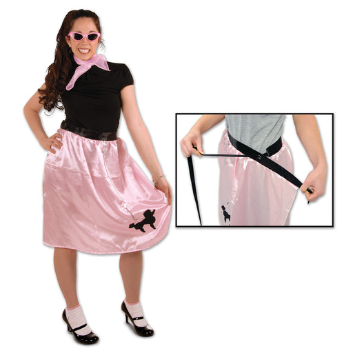 Wrap-Around Poodle Skirt – Adjustable – (1/Pkg) by Beistle for 50's/Rock & Roll Skirts