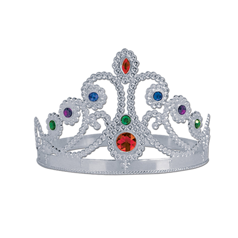 Plastic Jeweled Queen's Tiara – (1/Pkg)