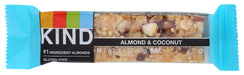 Description
KIND Almond &amp; Coconut is a healthy and satisfying blend of whole almonds and coconut bound in honey for a snack that's simple and delicious.