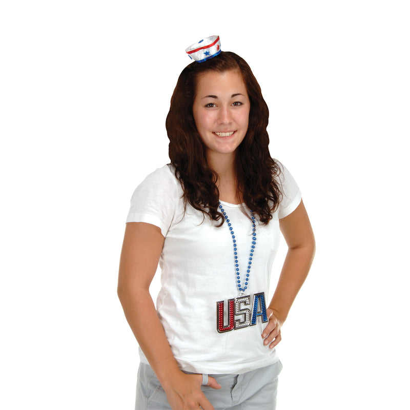 Patriotic Sailor Hat Hair Clip – (1/Card)