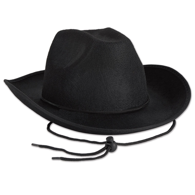 Black Felt Cowboy Hat by Beistle for Western Felt