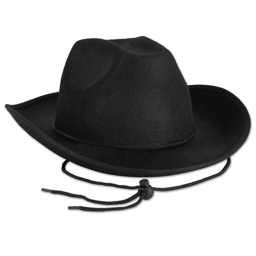 Black Felt Cowboy Hat by Beistle for Western Felt