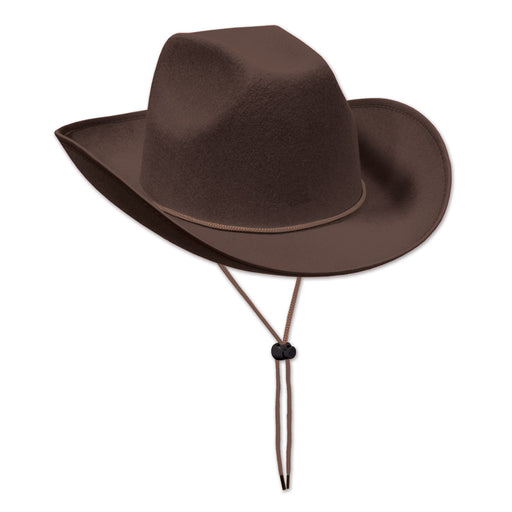 Brown Felt Cowboy Hat by Beistle for Western Felt