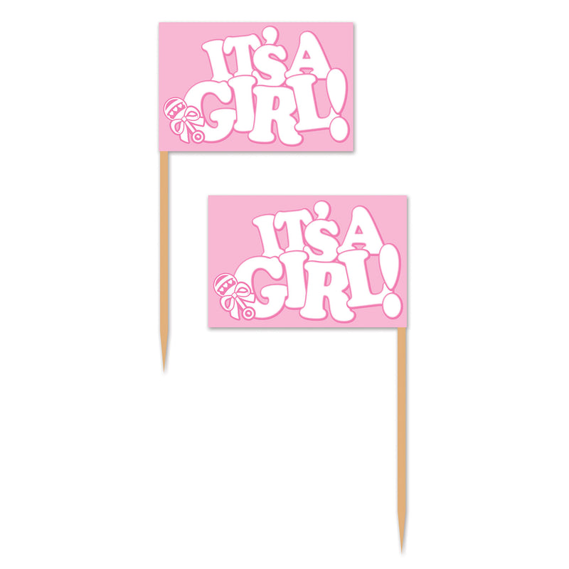 It's A Girl! Picks – 2½" – (50/Pkg)