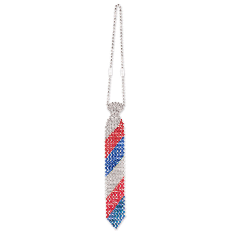 Beaded Patriotic Tie – 13" – (1/Card) by Beistle for Patriotic Ties