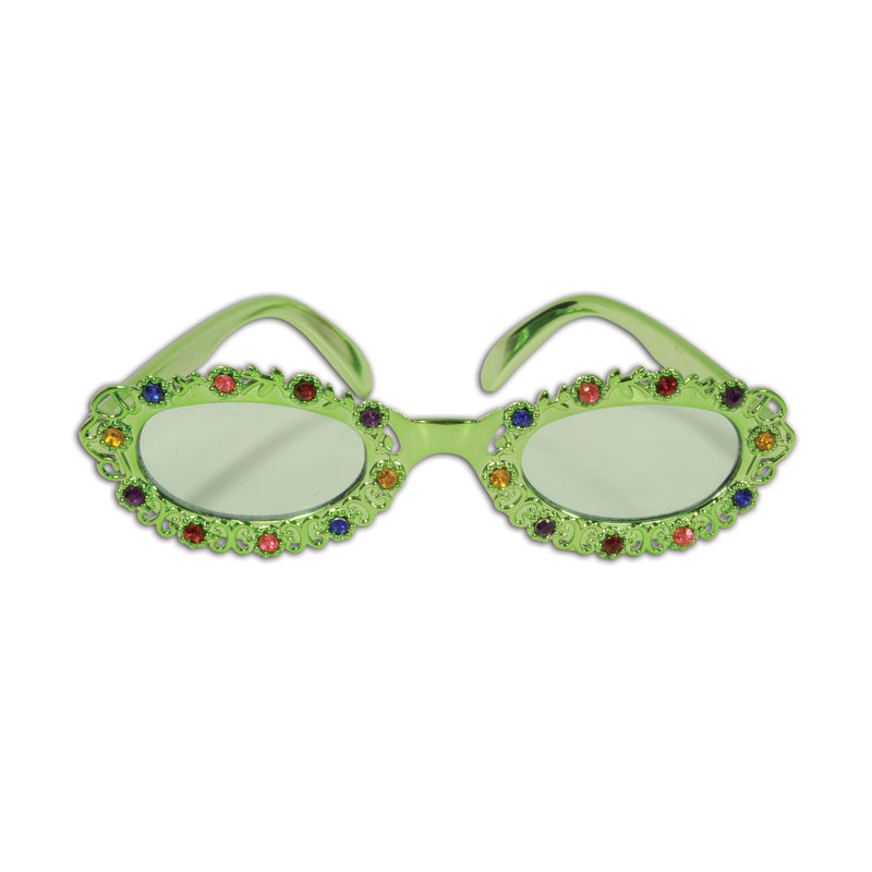 Jeweled Flower Garden Fanci-Frames – (1/Card) by Beistle for Spring/Summer Novelty Glasses