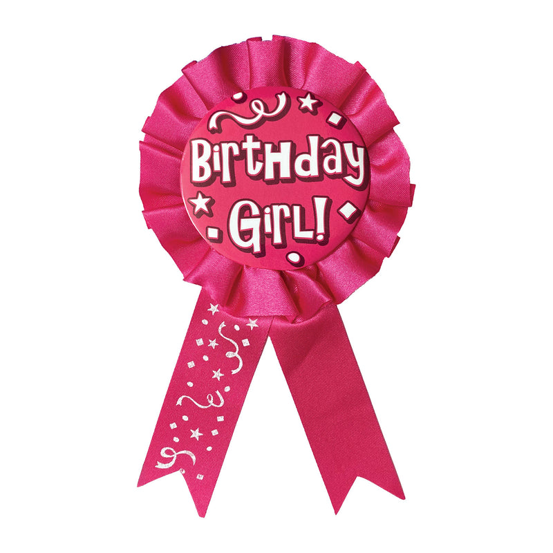Birthday Girl! Award Ribbon – 3¾" x 6½" – (1/Pkg) by Beistle for Birthday Awards