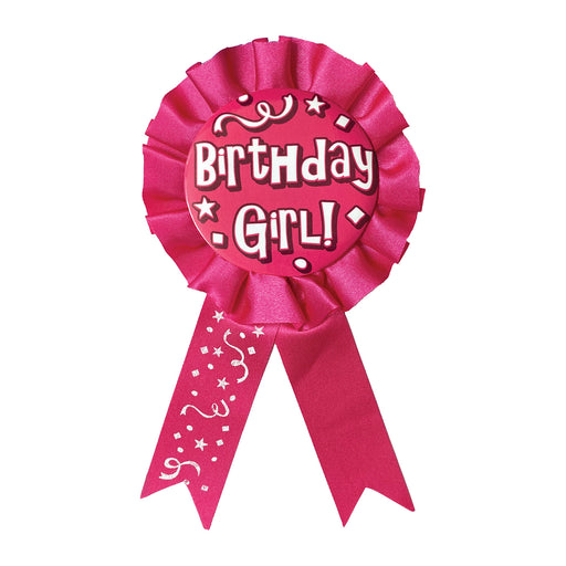 Birthday Girl! Award Ribbon – 3¾" x 6½" – (1/Pkg) by Beistle for Birthday Awards